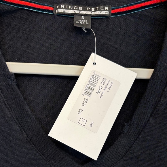 Prince Peter Collection Black and Red Fitted Short Sleeve Tee - Picture 3 of 4